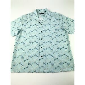 Quieti Performance Shirt Men’s Size XL Stretch Seafoam Hawaiian Palm Surfboards